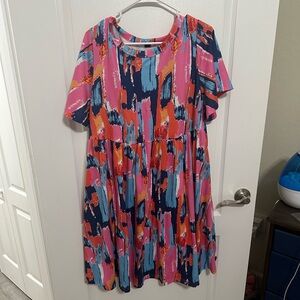 Shein bright print dress